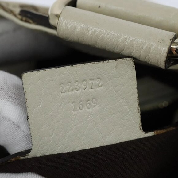 GUCCI GG Canvas Tote Bag Beige Gold 223972 Auth SW1704 - Picture 13 of 16